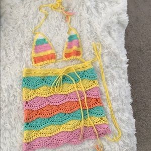 Multi color two piece set